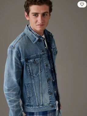 American Eagle Light Blue Denim Jacket Small